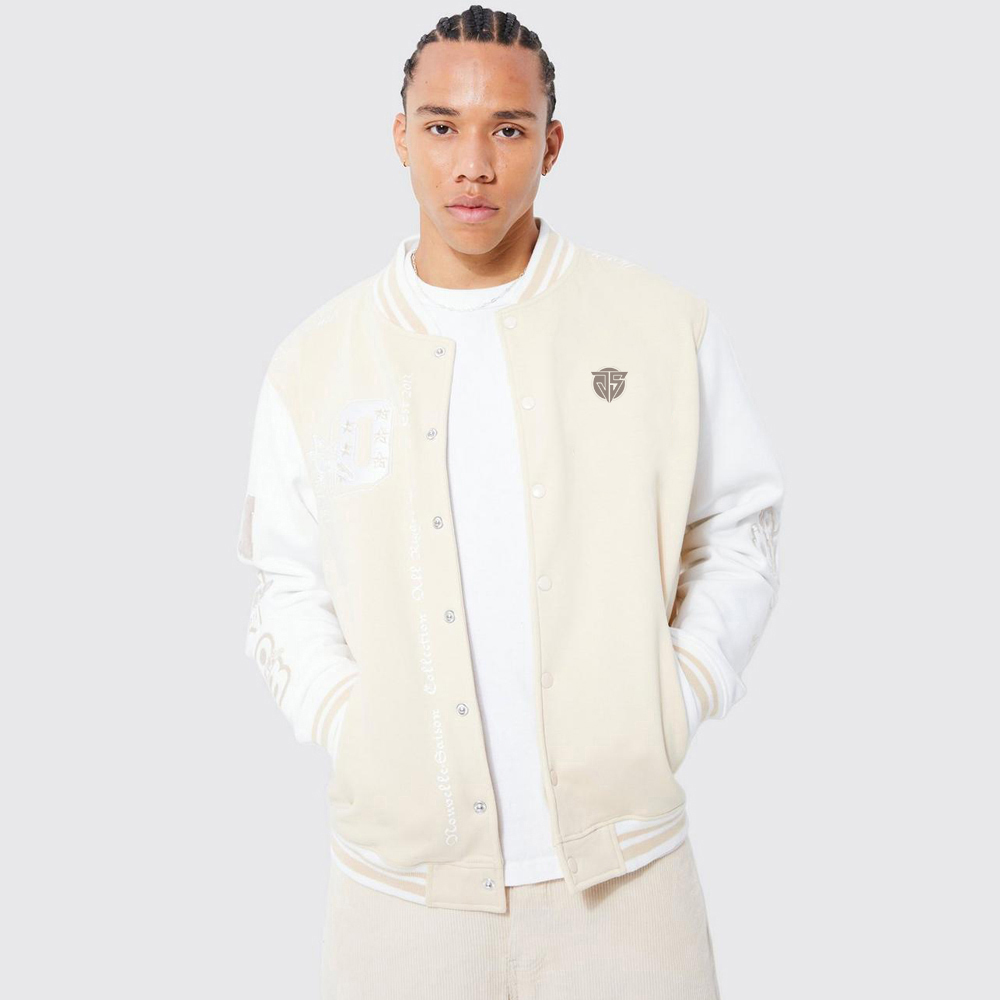 Members Club Applique Varsity Jacket